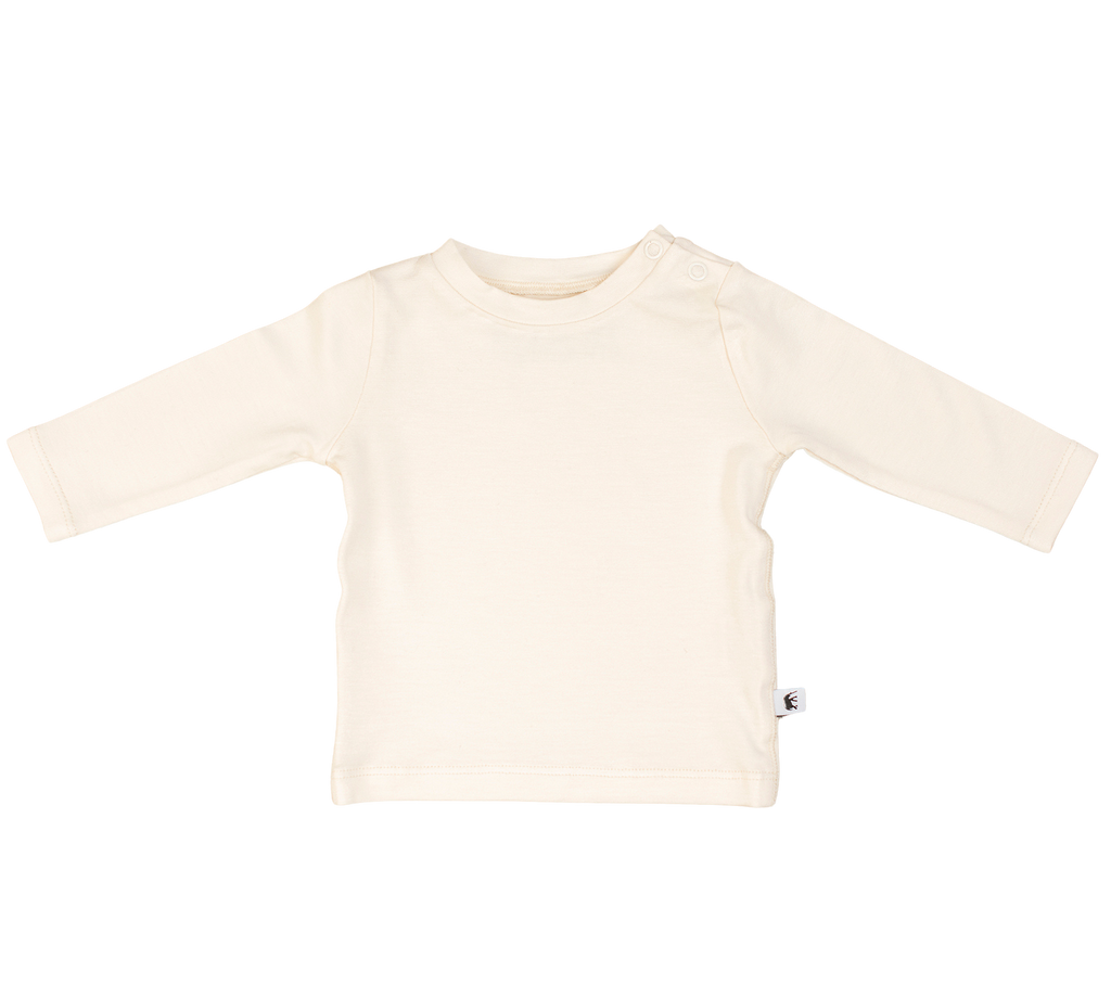 Bamboo Baby Long Sleeve T-Shirt - CREAM