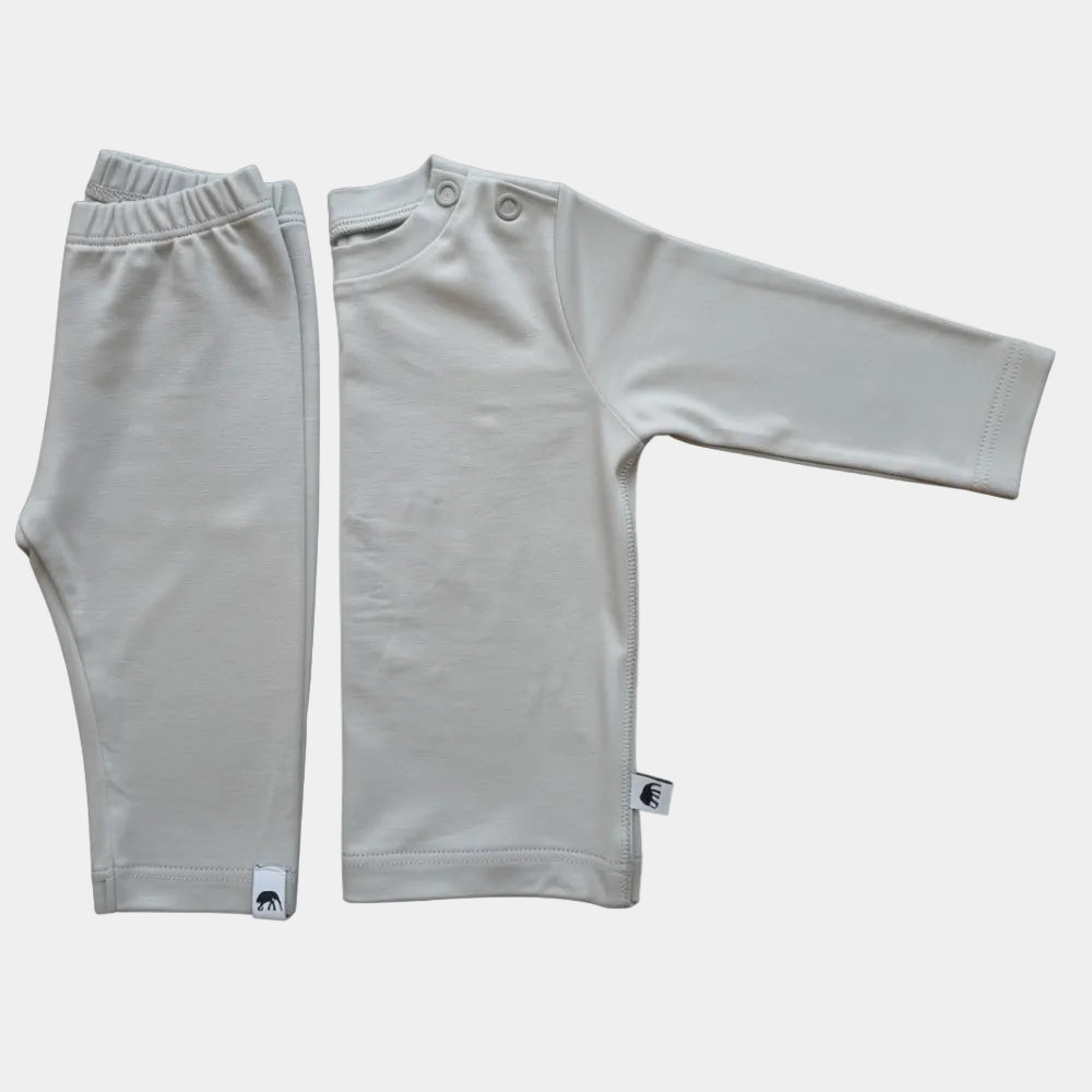 Premium Bamboo Baby Pajama Set: T-Shirt & Leggings GREY