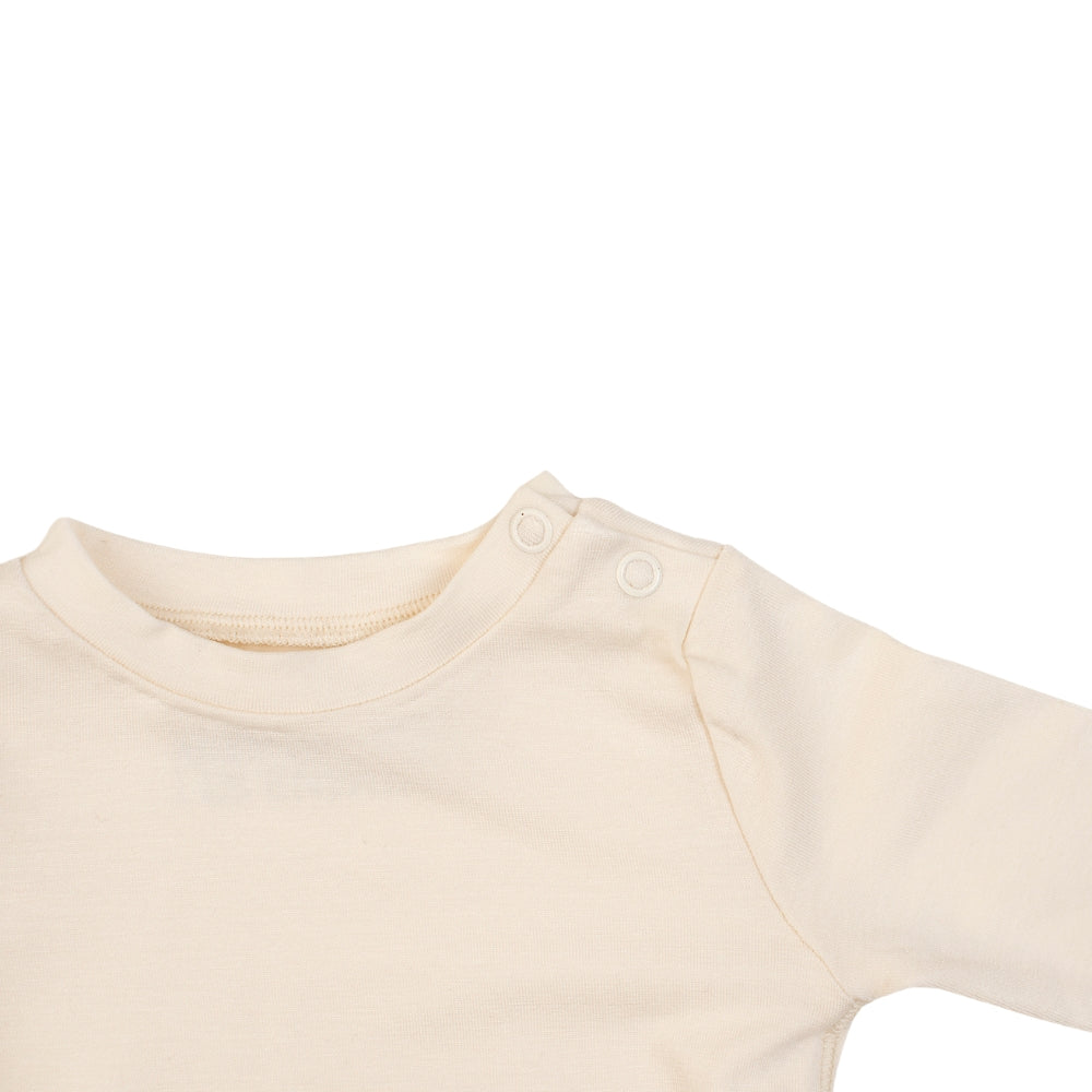 Premium Bamboo Baby Pajama Set: T-Shirt & Leggings CREAM