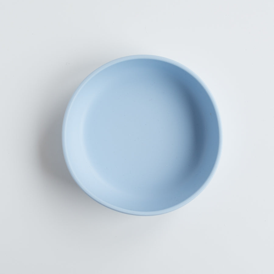 Silicone Baby Plate Bowl - Blue