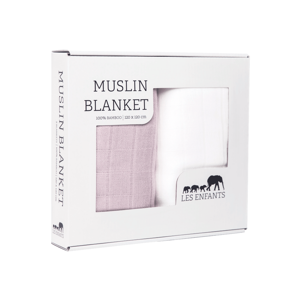 Muslin Blanket Rose / White