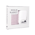 Muslin Blanket Rose / White
