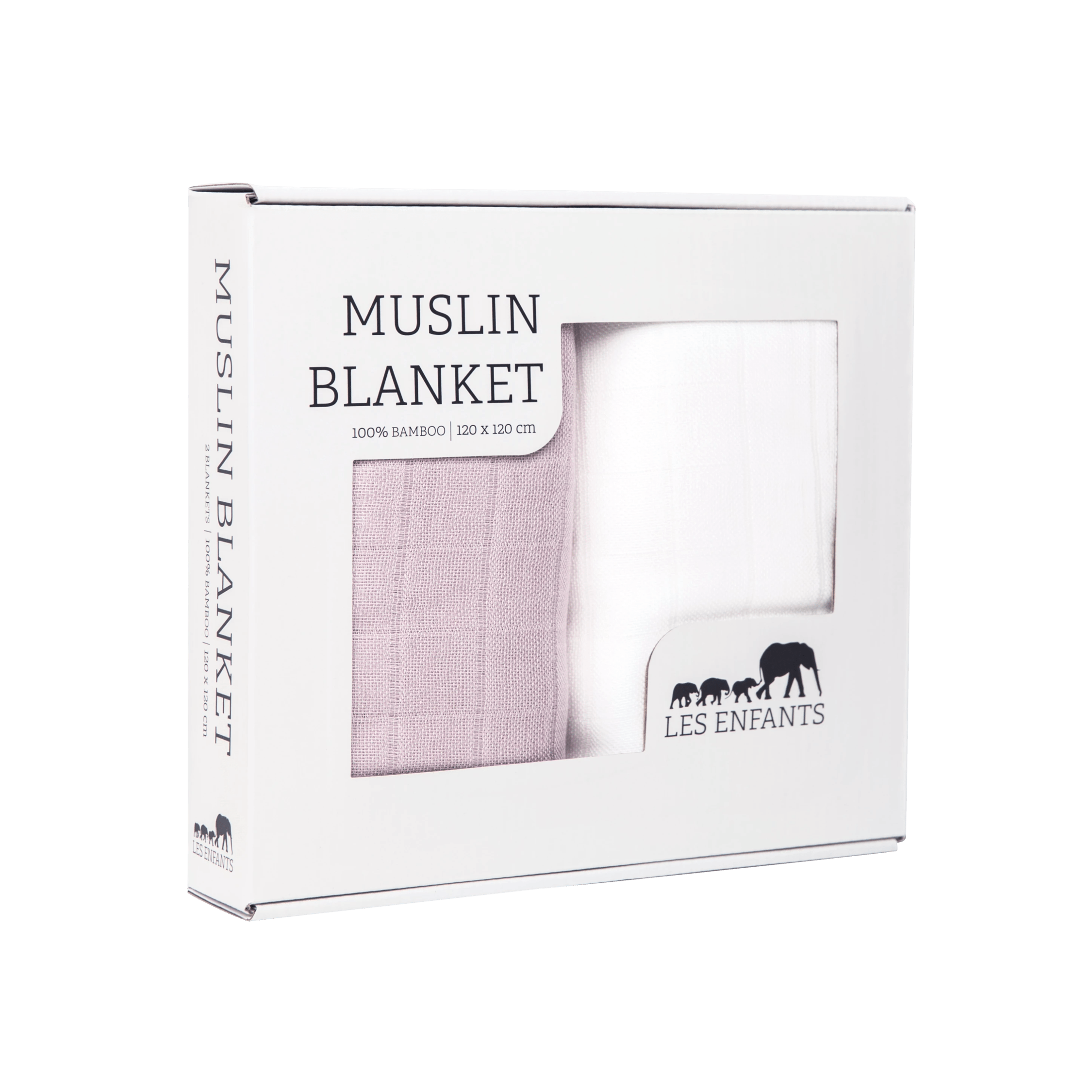 Muslin Blanket Rose / White