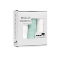 Muslin Squares Green / White