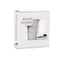 Muslin Squares Grey / White