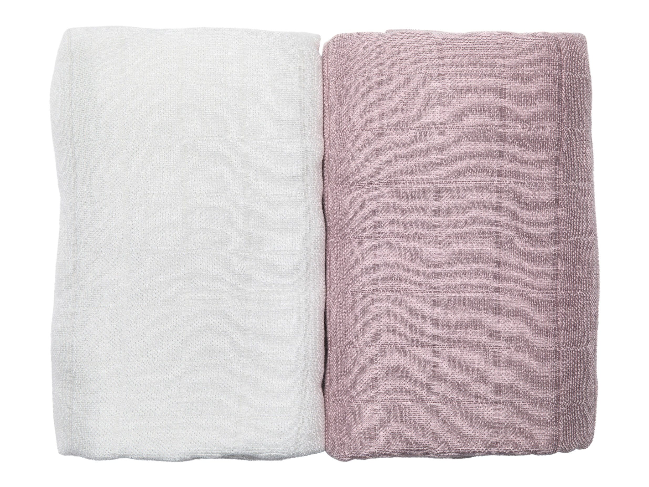 Muslin Blanket Rose / White