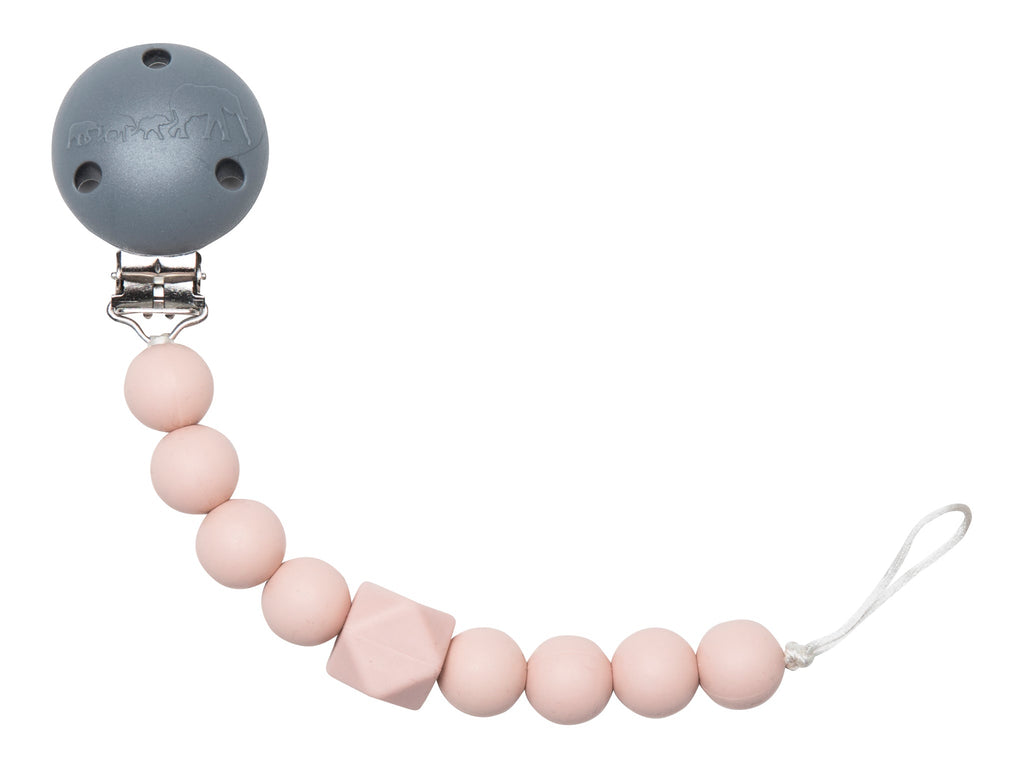 Chewy Pacifier Clip - Rose