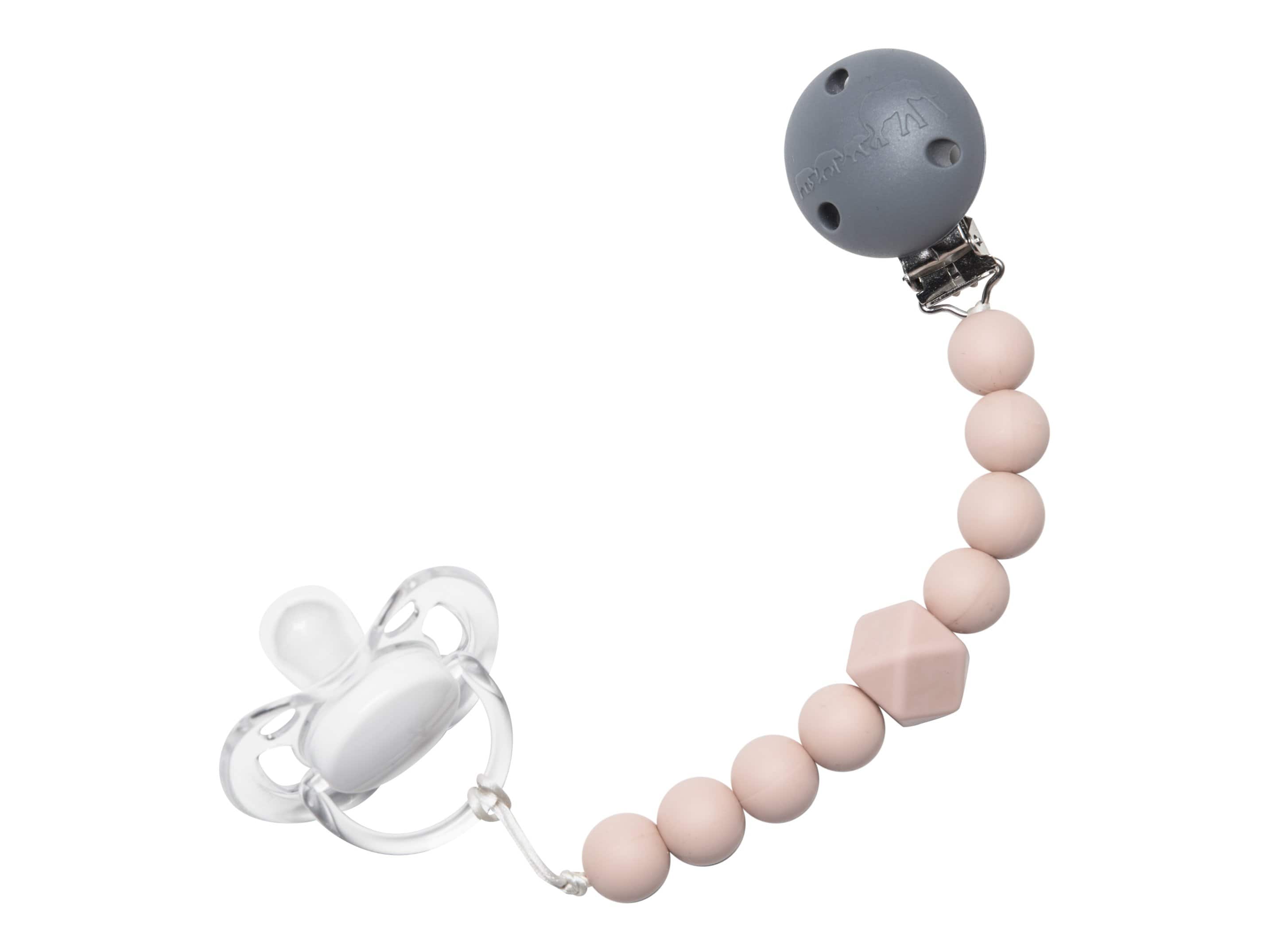 Chewy Pacifier Clip - Rose